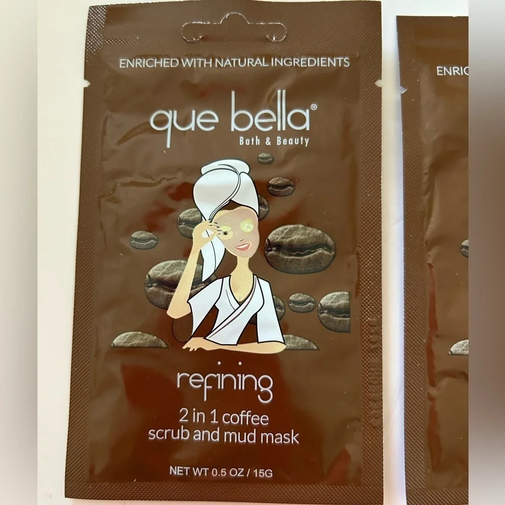Que Bella Bath & Beauty Packets (lot of 5)  BRAND NEW - Picture 2 of 3